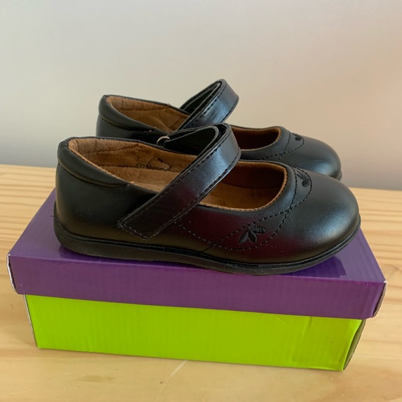 Left & Right black dress shoes with Velcro strap. Size 7. - Picture 3 of 7